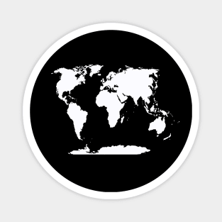 World map , white map Magnet